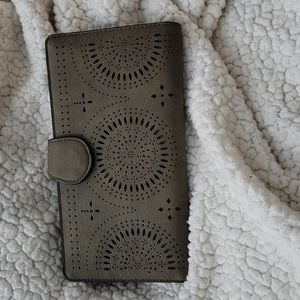 Laser cut "Violet Ray" clutch wallet